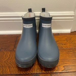 navy blue rain boots size 9